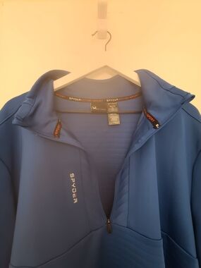 Spyder Men's Blue Quarter-Zip Active Jacket